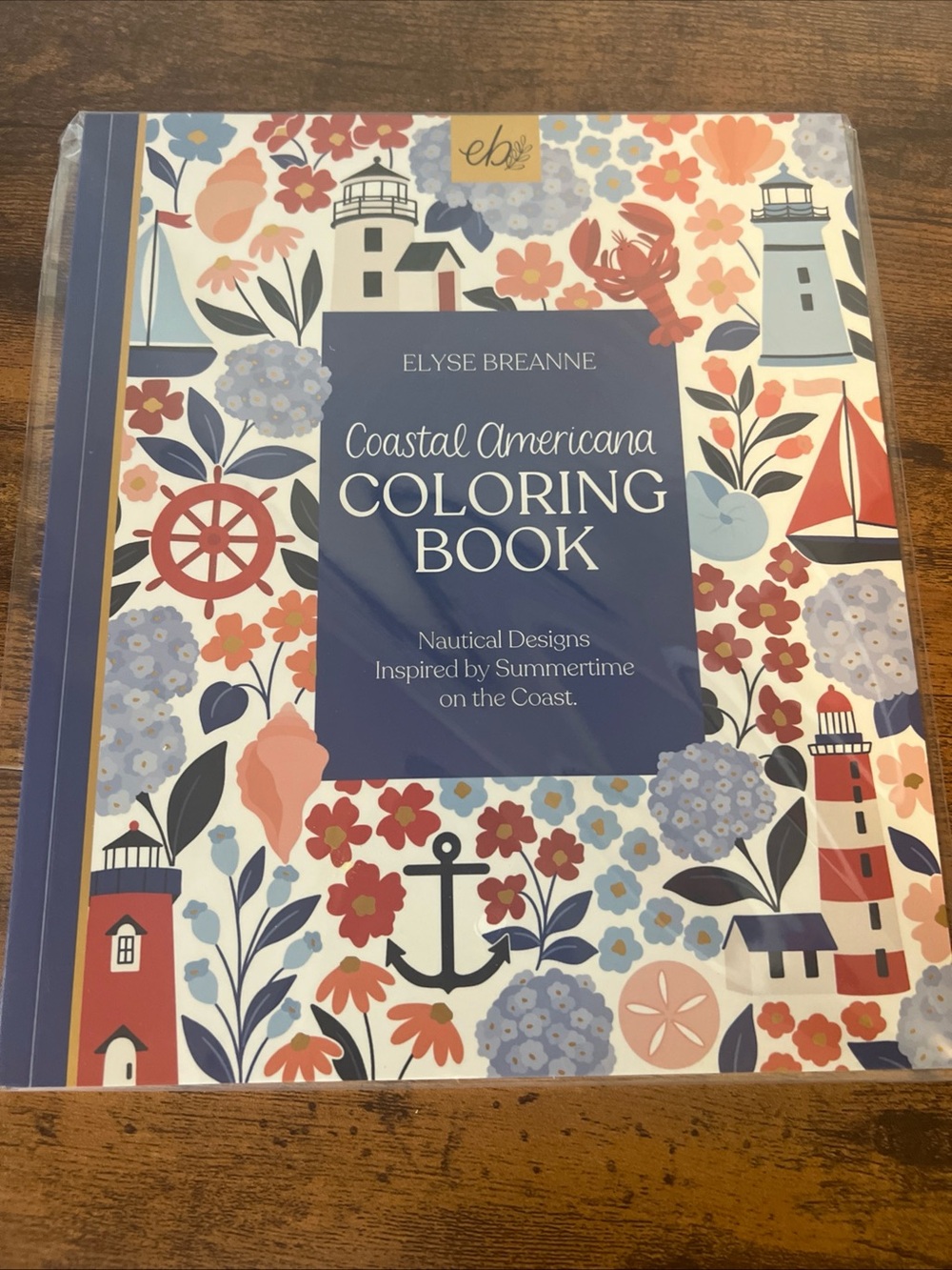 - Coastal Americana Coloring Book - 40 Single-Sided Pages, Nautical, Beachy a...